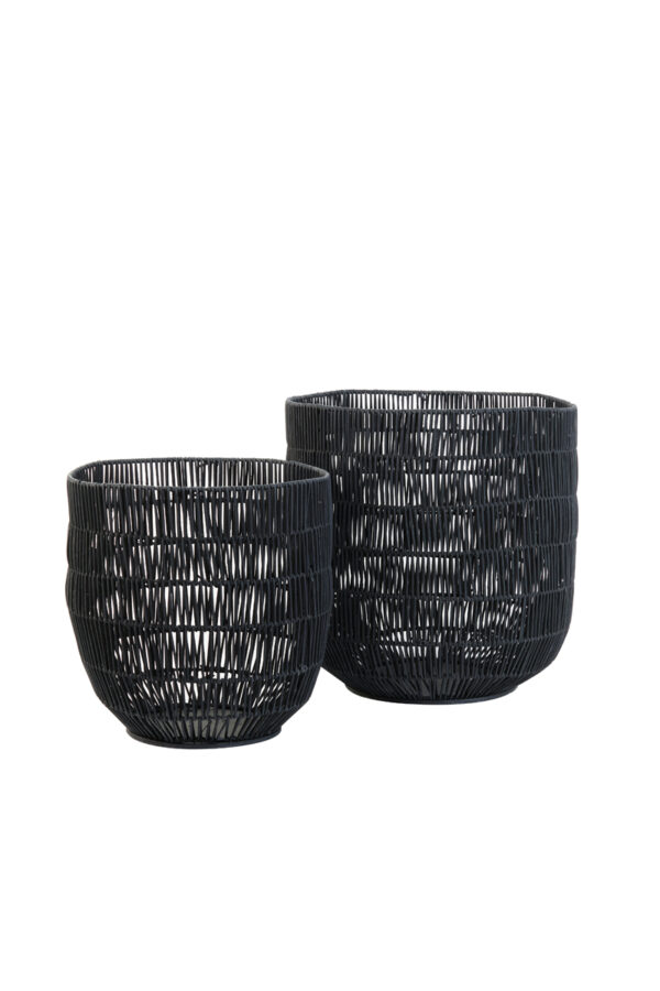 Set ratanových košíků Matt black